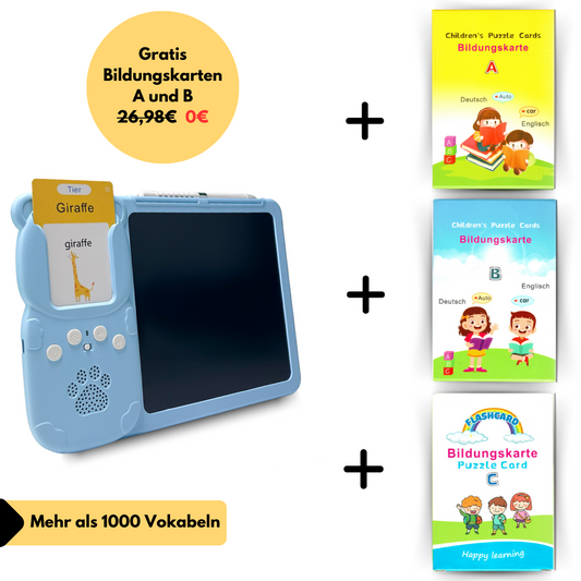 Tablet mit 510 Flash-Karten